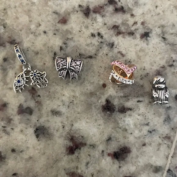 Set of 4 Pandora charms - Picture 1 of 5